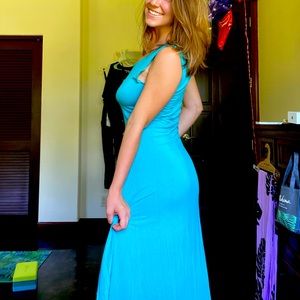 Turquoise Nectar High Low Dress